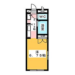 メゾンエスポワール ワンルームの間取図画像