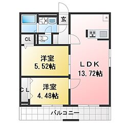 間取図画像 2LDK