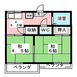 三ッ境マンション 2Kの間取図画像
