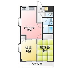 メゾフォルテ二俣川 2LDKの間取図画像