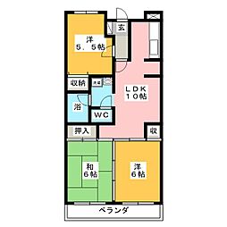 シャルマンユー 3LDKの間取図画像