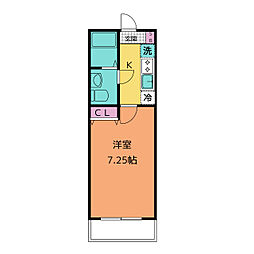 三ツ境ヒルズ 1Kの間取図画像