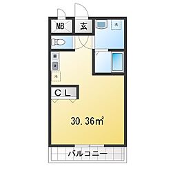 リベールエム二俣川 ワンルームの間取図画像