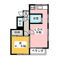 サンバレー1 1LDKの間取図画像