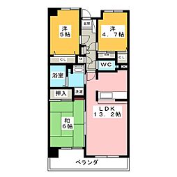 エムケイ・ドリーム笹野台 2SLDKの間取図画像