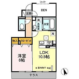 ルミナス 1LDKの間取図画像