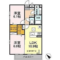 ブレッザ港南台 2LDKの間取図画像