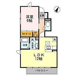 セレッソグランデ 1LDKの間取図画像