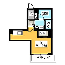 レフィアント鎌倉 ワンルームの間取図画像