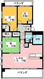 パークアクシス大船 3LDKの間取図画像
