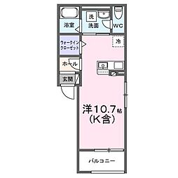 蒼海館 ワンルームの間取図画像