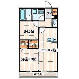 さくら十番館 1SLDKの間取図画像