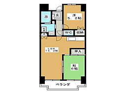 タウンコート湘南 2LDKの間取図画像