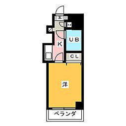 クリオ湘南台壱番館 1Kの間取図画像
