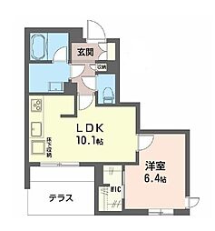 シャーメゾン大和東レジデンス 1LDKの間取図画像