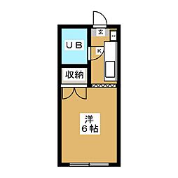 篠崎ビル ワンルームの間取図画像