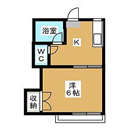 サンコーポ 1Kの間取図画像