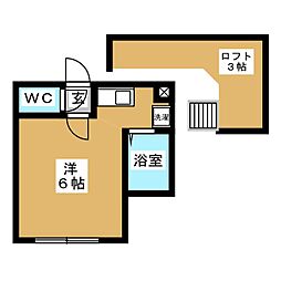 リヴェール ワンルームの間取図画像