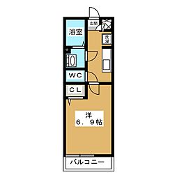 リブリ・トルナーレ座間 1Kの間取図画像