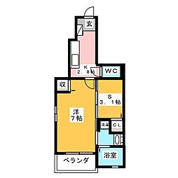 トレスS.T. 2Kの間取図画像