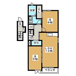 ロムポー 2LDKの間取図画像