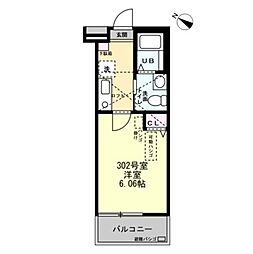 メゾン・ド・ショコラ 1Kの間取図画像
