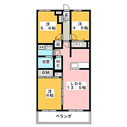ファインコート本厚木 3LDKの間取図画像