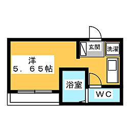 アベニール本厚木 ワンルームの間取図画像