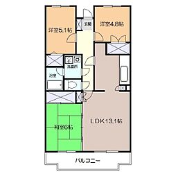 エスポアール高森 3LDKの間取図画像