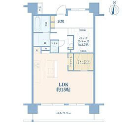 サーパス厚木旭町 ワンルームの間取図画像