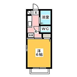 ファーストヒロ 1Kの間取図画像