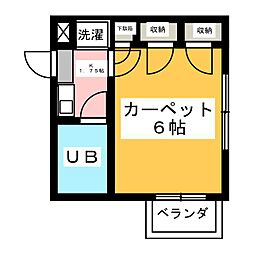シルフィード座間 1Kの間取図画像