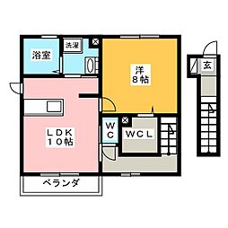 シエロアズール 1LDKの間取図画像