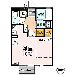 スペース北谷 ワンルームの間取図画像