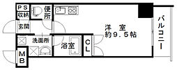 エスティメゾン南堀江 ワンルームの間取図画像