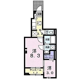 カーサセレーノ 2Kの間取図画像