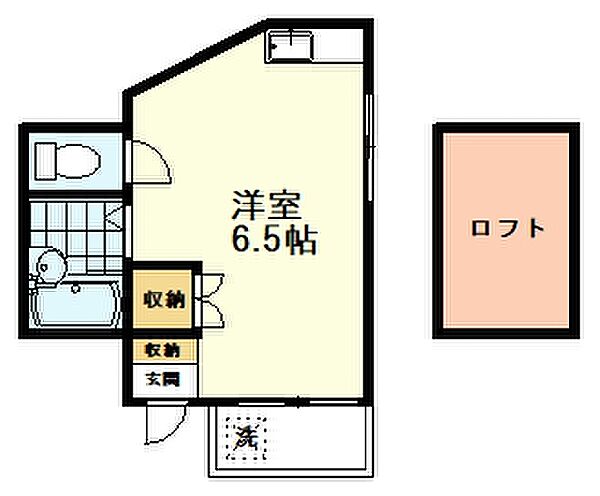 アクトS国立ビルパートII ｜東京都国立市富士見台4丁目(賃貸アパート1R・2階・16.50㎡)の写真 その2