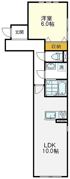 アルページュ 205｜東京都小平市学園西町1丁目(賃貸アパート1LDK・2階・40.93㎡)の写真 その2