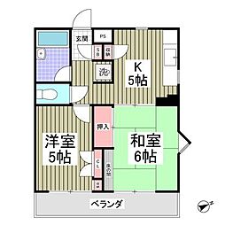 ファミール常盤平 2Kの間取図画像