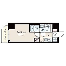 S-RESIDENCE松戸 1Kの間取図画像