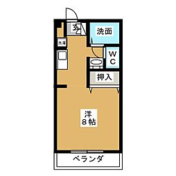 メゾン・ラフレシア ワンルームの間取図画像