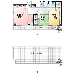 パインコープ2 2SLDKの間取図画像
