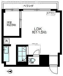 コーポ高橋 1LDKの間取図画像