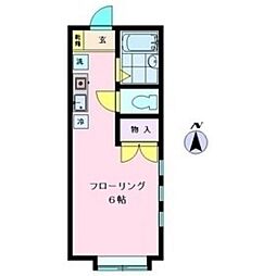 テラス吉祥寺 2階ワンルームの間取り