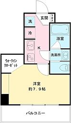 京王目黒マンション 1Kの間取図画像