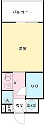 エミネンス富紀 ワンルームの間取図画像