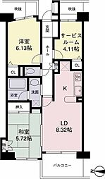 オーベル池袋立教通り 2SLDKの間取図画像