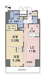 アコルト中野富士見町 2LDKの間取図画像
