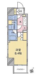 MODIERHATAGAYA 1Kの間取図画像