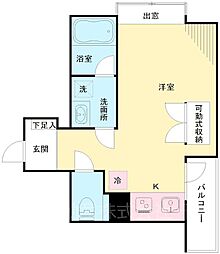 FLAT-T丸寳舎 ワンルームの間取図画像